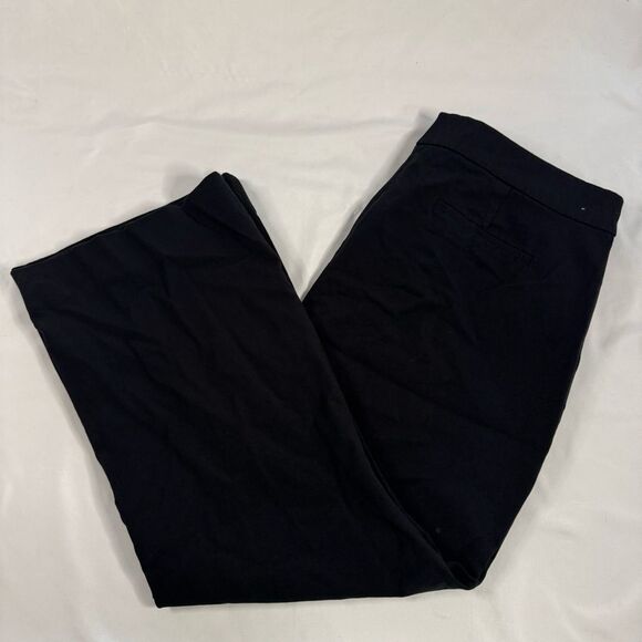 J Crew Factory Kelsey Flare Pant Size 14 Black Cropped Stretch Office Minimalist - Picture 3 of 11